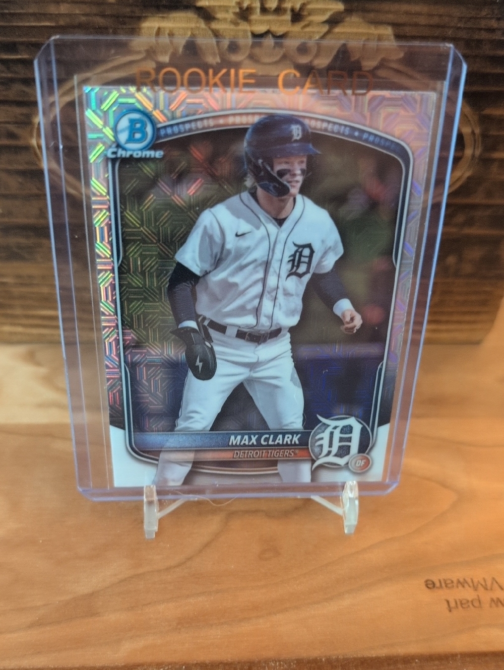 2025 Bowman Chrome Max Clark Mojo Refractor Rookie Card Tigers